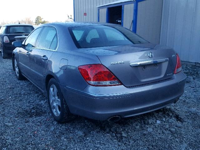 JH4KB16657C001043 - 2007 ACURA RL GRAY photo 3