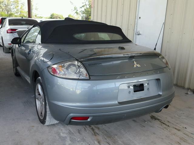 4A3AL25F49E017921 - 2009 MITSUBISHI ECLIPSE SP GRAY photo 3