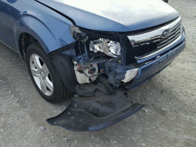 JF2SH63649H745404 - 2009 SUBARU FORESTER 2 BLUE photo 9