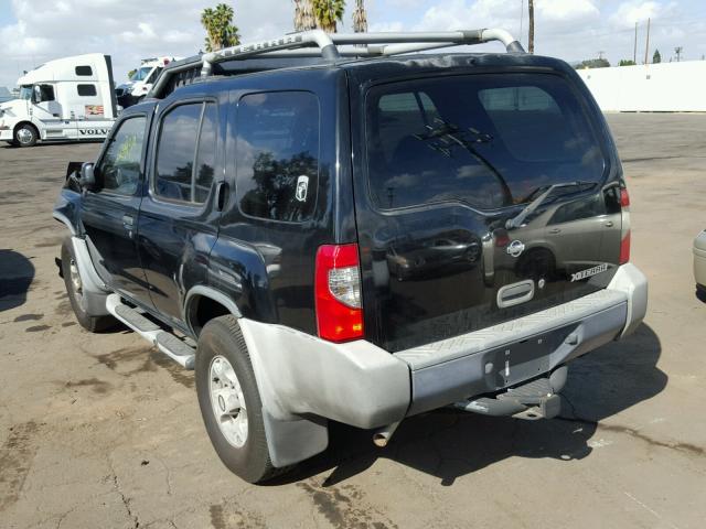 5N1ED28T3YC579317 - 2000 NISSAN XTERRA XE BLACK photo 3