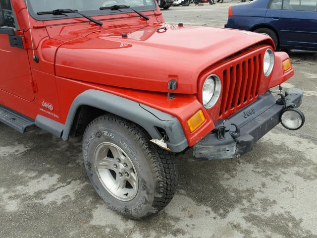 1J4FA44S76P742545 - 2006 JEEP WRANGLER / RED photo 9