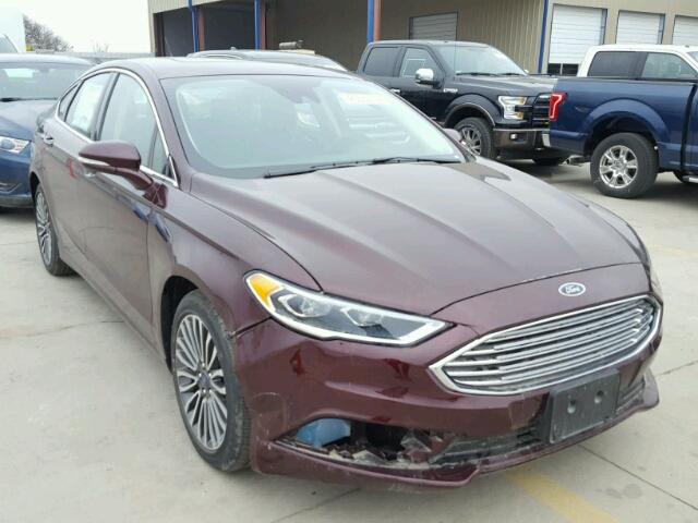 3FA6P0HD5HR292503 - 2017 FORD FUSION SE BURGUNDY photo 1