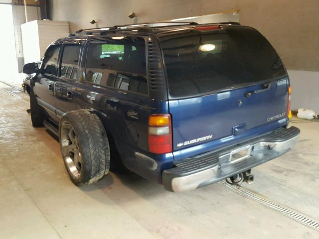 1GNFK16Z72J114355 - 2002 CHEVROLET SUBURBAN K BLUE photo 3