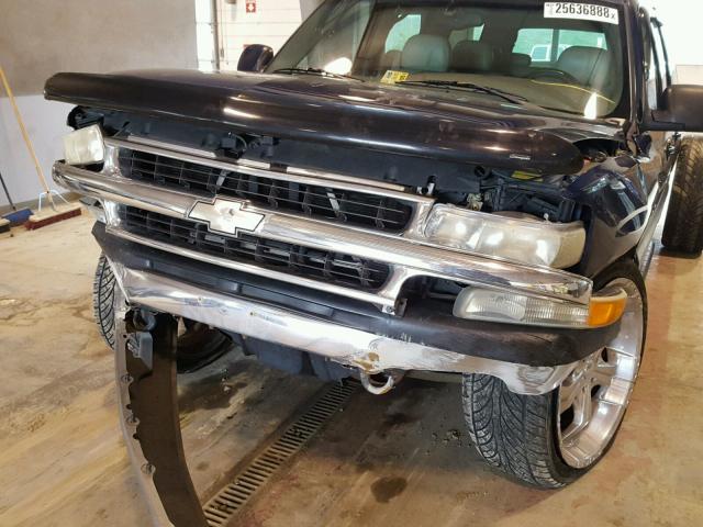 1GNFK16Z72J114355 - 2002 CHEVROLET SUBURBAN K BLUE photo 9