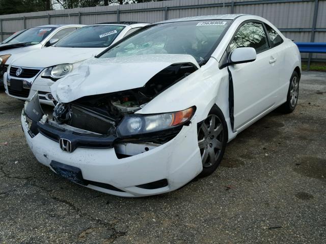 2HGFG12618H576749 - 2008 HONDA CIVIC LX WHITE photo 2