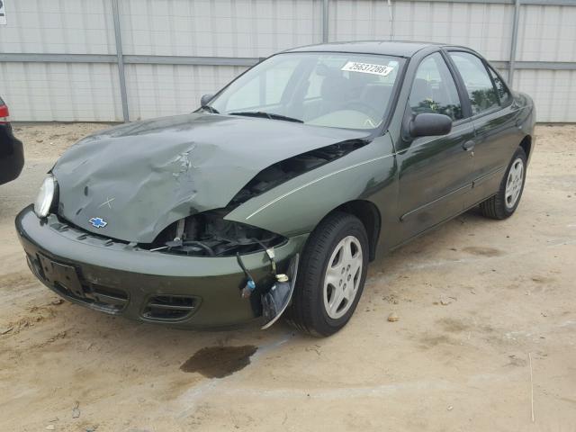 1G1JF5242Y7350385 - 2000 CHEVROLET CAVALIER L GREEN photo 2