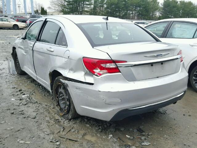 1C3CCBAB2CN268382 - 2012 CHRYSLER 200 LX SILVER photo 3