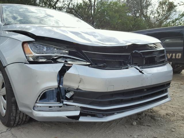 3VW2K7AJ8FM297508 - 2015 VOLKSWAGEN JETTA BASE ვერცხლისფერი ფოტო 9