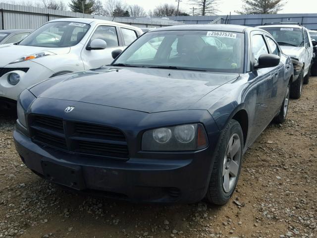 2B3KA43R68H231274 - 2008 DODGE CHARGER BLUE photo 2