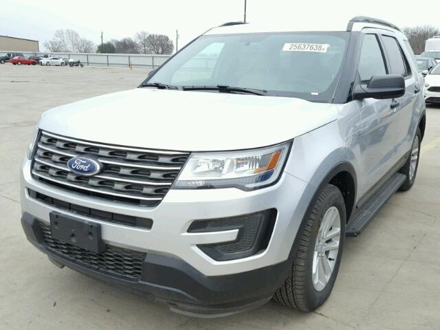 1FM5K7BH6HGD11796 - 2017 FORD EXPLORER SILVER photo 2