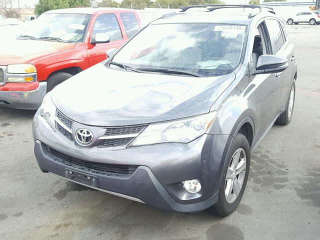 JTMWFREV6DD004621 - 2013 TOYOTA RAV4 XLE GRAY photo 2