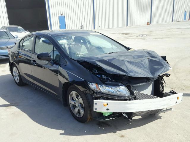 19XFB2F5XFE121086 - 2015 HONDA CIVIC LX BLACK photo 1