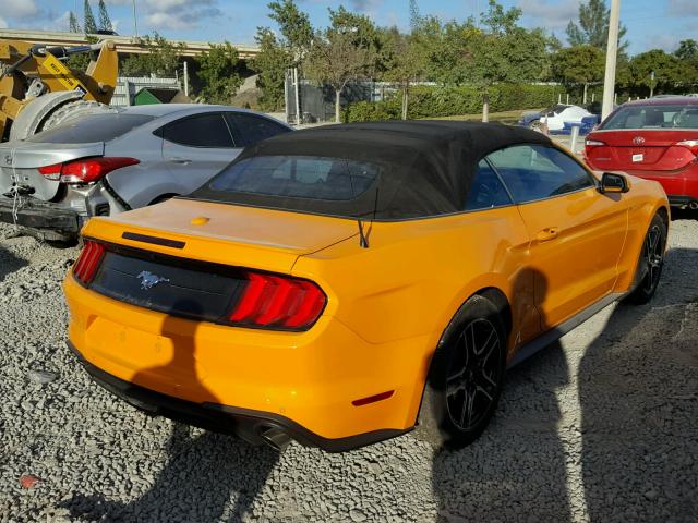 1FATP8UH6J5117681 - 2018 FORD MUSTANG ORANGE photo 4