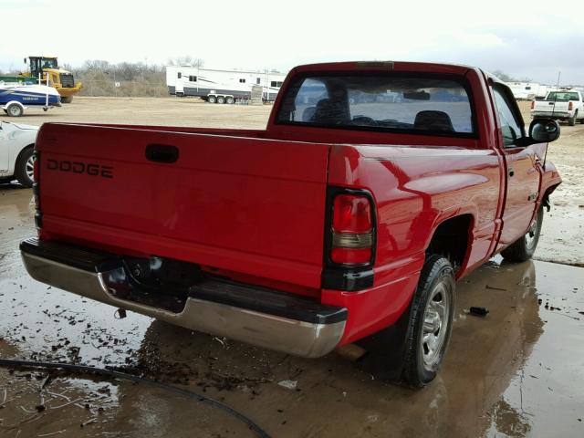 1B7HC16Y9WS768716 - 1998 DODGE RAM 1500 RED photo 4