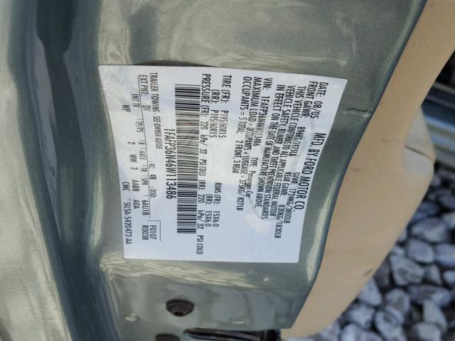 1FAFP36N46W113486 - 2006 FORD FOCUS ZXW GRAY photo 10