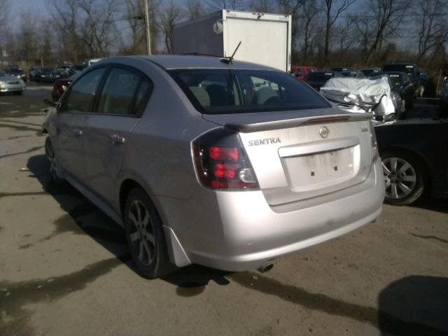 3N1AB6AP2CL783233 - 2012 NISSAN SENTRA 2.0 SILVER photo 3