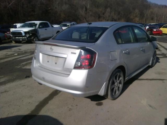 3N1AB6AP2CL783233 - 2012 NISSAN SENTRA 2.0 SILVER photo 4