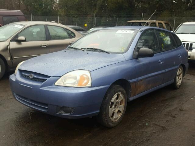 KNADC165136169024 - 2003 KIA RIO CINCO BLUE photo 2