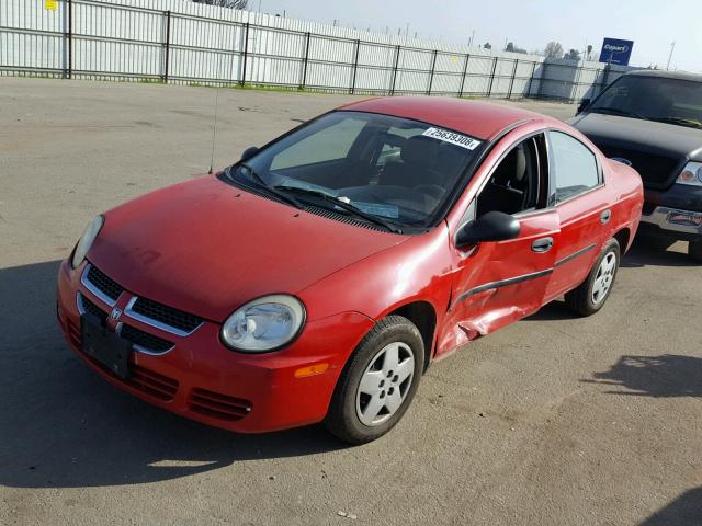 1B3ES26C64D572851 - 2004 DODGE NEON BASE RED photo 2