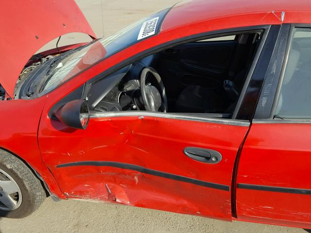 1B3ES26C64D572851 - 2004 DODGE NEON BASE RED photo 9