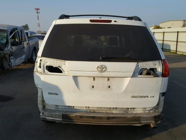 5TDZK23CX9S287912 - 2009 TOYOTA SIENNA CE WHITE photo 9