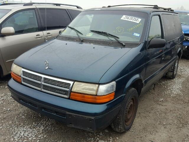 2B4GH2538SR312336 - 1995 DODGE CARAVAN GREEN photo 2