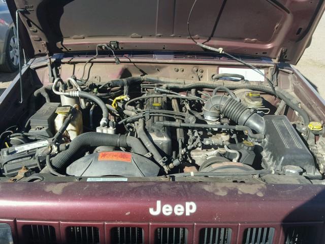 1J4FT48S0YL236182 - 2000 JEEP CHEROKEE S MAROON photo 7