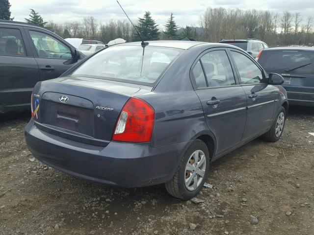 KMHCN46CX9U302467 - 2009 HYUNDAI ACCENT GLS BLUE photo 4