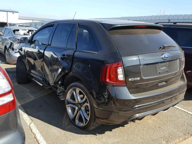 2FMDK3AK4DBC37524 - 2013 FORD EDGE SPORT BLACK photo 3