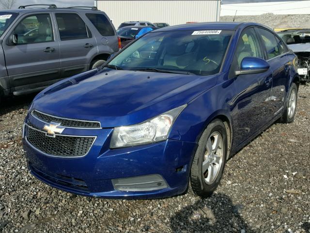 1G1PF5SC4C7263131 - 2012 CHEVROLET CRUZE LT BLUE photo 2