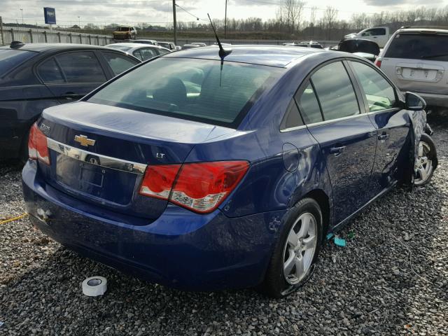 1G1PF5SC4C7263131 - 2012 CHEVROLET CRUZE LT BLUE photo 4