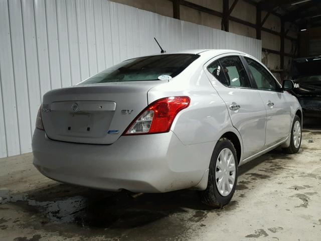 3N1CN7AP3CL879734 - 2012 NISSAN VERSA S SILVER photo 4