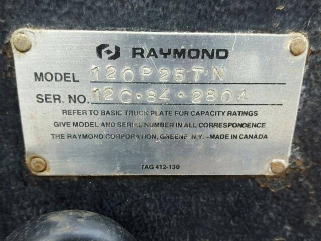 12C842804 - 1984 RAYM FORKLIFT ნარინჯისფერი ფოტო 10