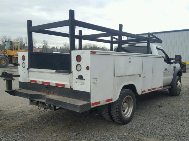 1FDXF46R58ED25098 - 2008 FORD F450 SUPER WHITE photo 4