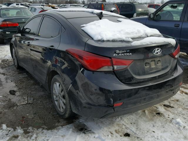 5NPDH4AE4GH775460 - 2016 HYUNDAI ELANTRA SE BLACK photo 3