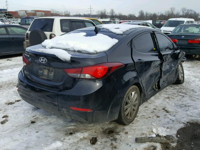 5NPDH4AE4GH775460 - 2016 HYUNDAI ELANTRA SE BLACK photo 4