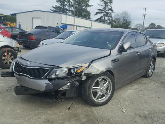 5XXGN4A72FG415590 - 2015 KIA OPTIMA EX GRAY photo 2