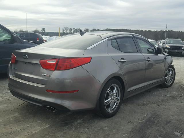 5XXGN4A72FG415590 - 2015 KIA OPTIMA EX GRAY photo 4