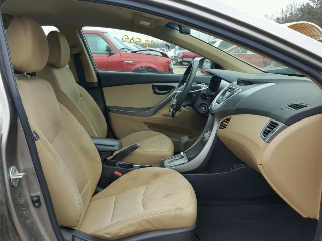 5NPDH4AE3CH099237 - 2012 HYUNDAI ELANTRA GL BEIGE photo 5