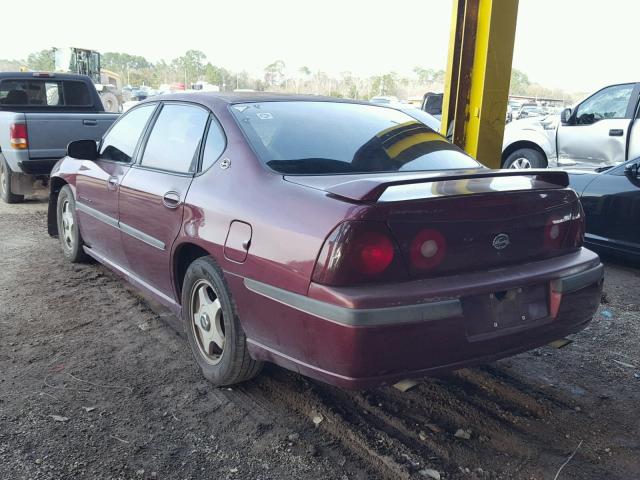 2G1WH55K5Y9354200 - 2000 CHEVROLET IMPALA LS MAROON photo 3