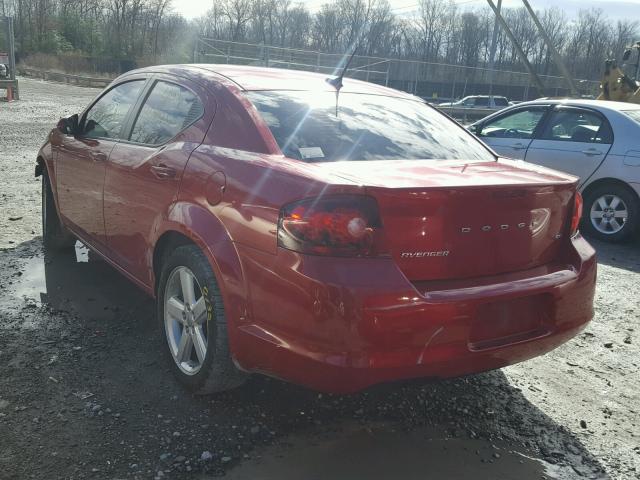 1C3CDZCB6CN312483 - 2012 DODGE AVENGER SX RED photo 3