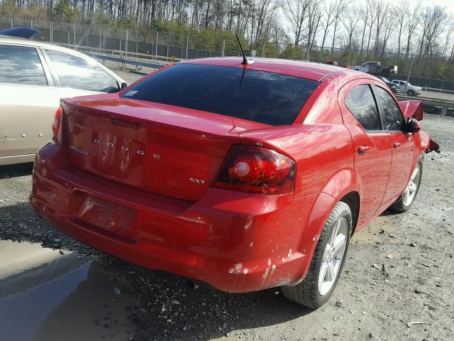 1C3CDZCB6CN312483 - 2012 DODGE AVENGER SX RED photo 4