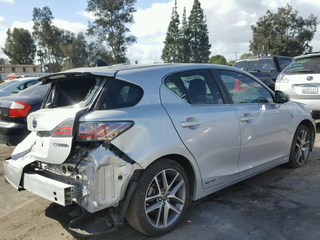 JTHKD5BH3G2252271 - 2016 LEXUS CT 200 SILVER photo 4