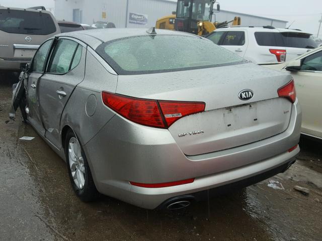 KNAGM4A78D5400285 - 2013 KIA OPTIMA LX TAN photo 3