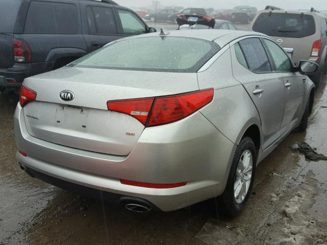 KNAGM4A78D5400285 - 2013 KIA OPTIMA LX TAN photo 4