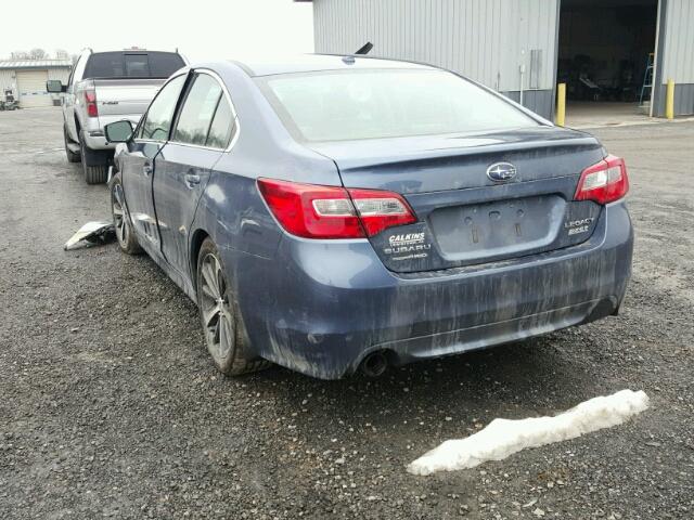 4S3BNAN64F3047665 - 2015 SUBARU LEGACY 2.5 BLUE photo 3