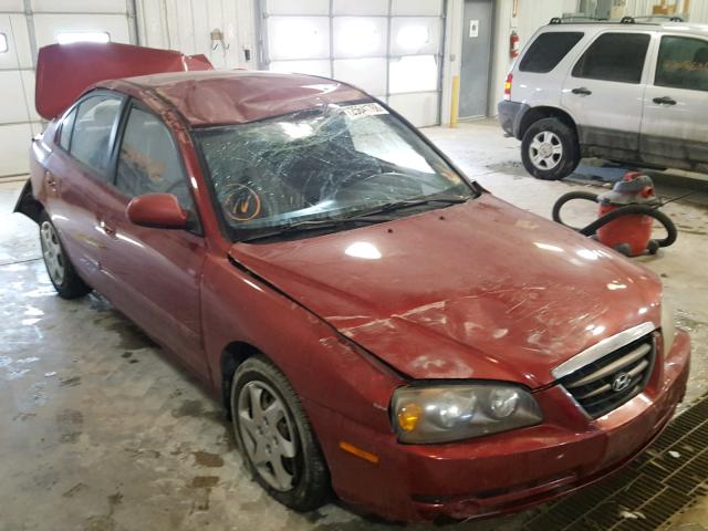 KMHDN45D14U752614 - 2004 HYUNDAI ELANTRA GL RED photo 1