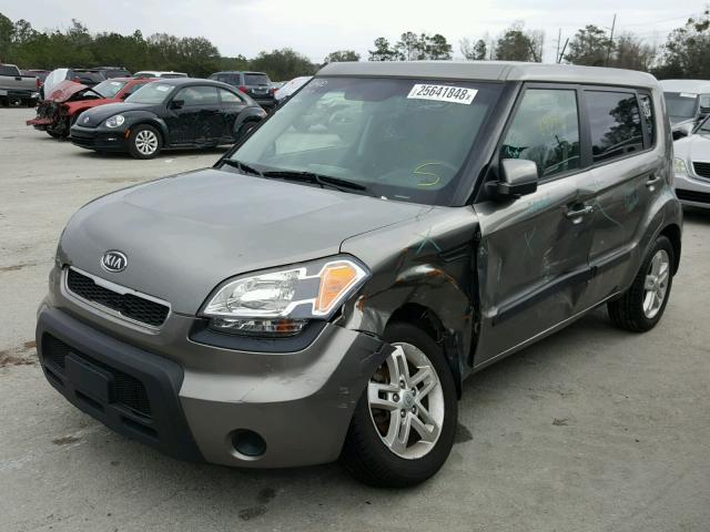 KNDJT2A2XB7257376 - 2011 KIA SOUL + GRAY photo 2