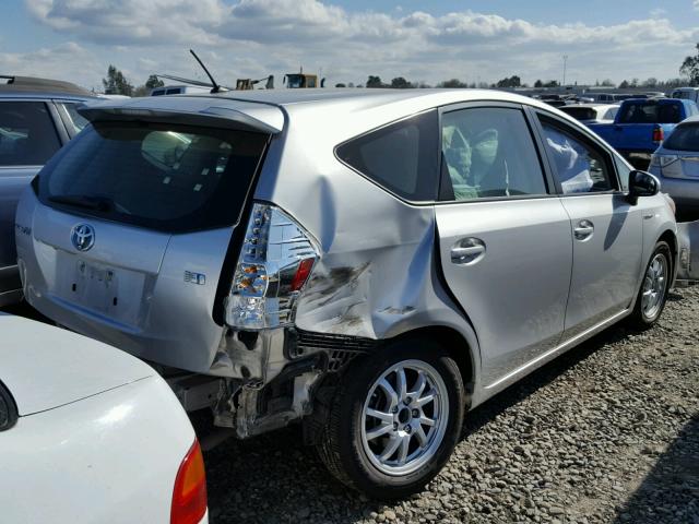 JTDZN3EU1E3351513 - 2014 TOYOTA PRIUS V SILVER photo 4