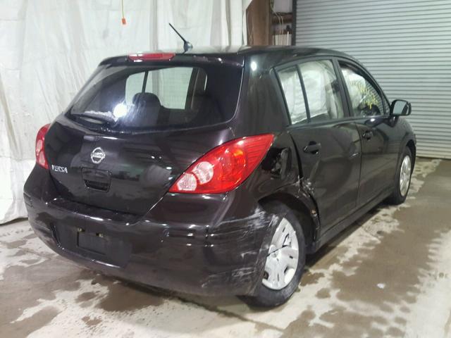 3N1BC1CPXAL467237 - 2010 NISSAN VERSA S BLACK photo 4